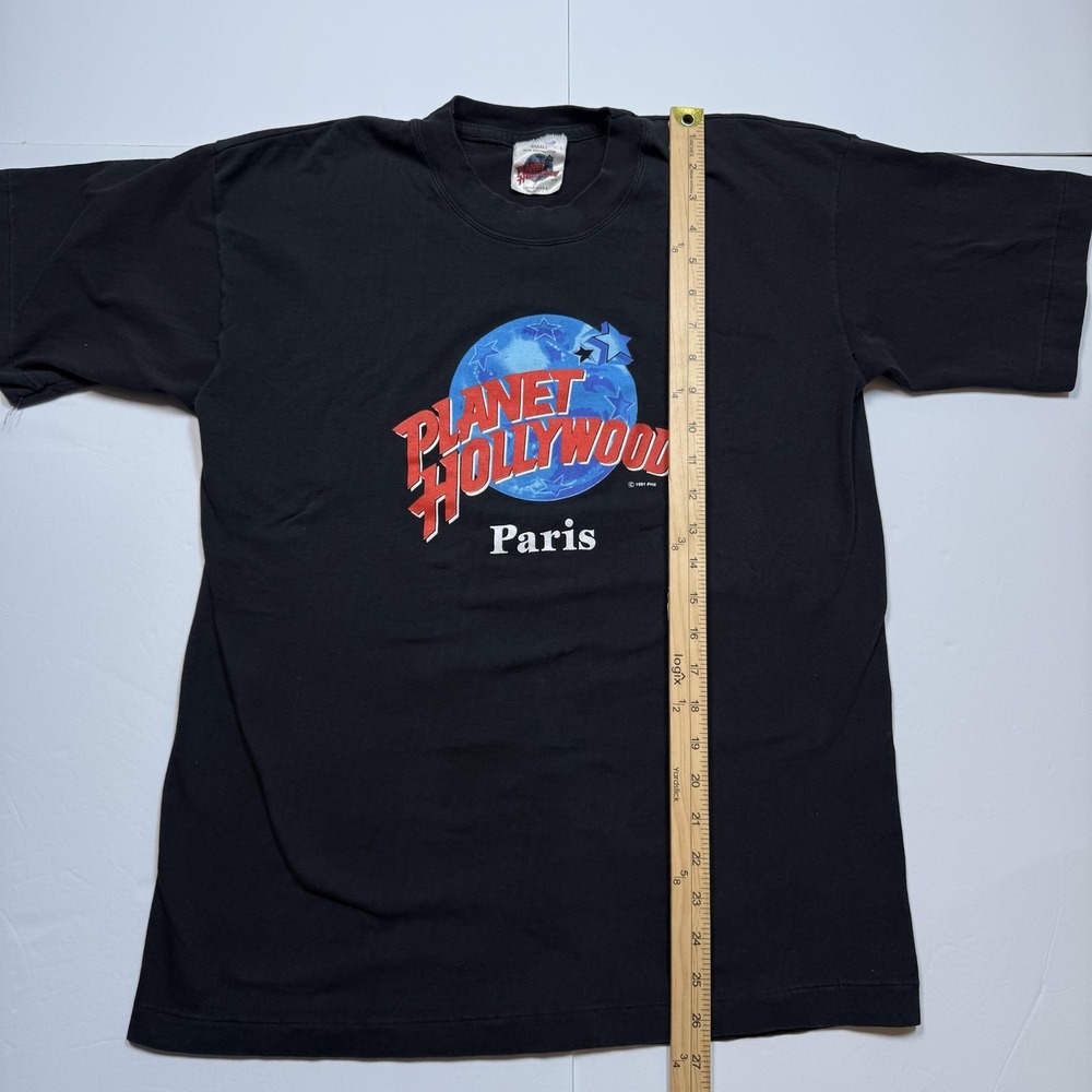 Vintage Planet Hollywood Paris Shirt Mens Small Black Restaurant Souvenir Tee‎ - Picture 5 of 6